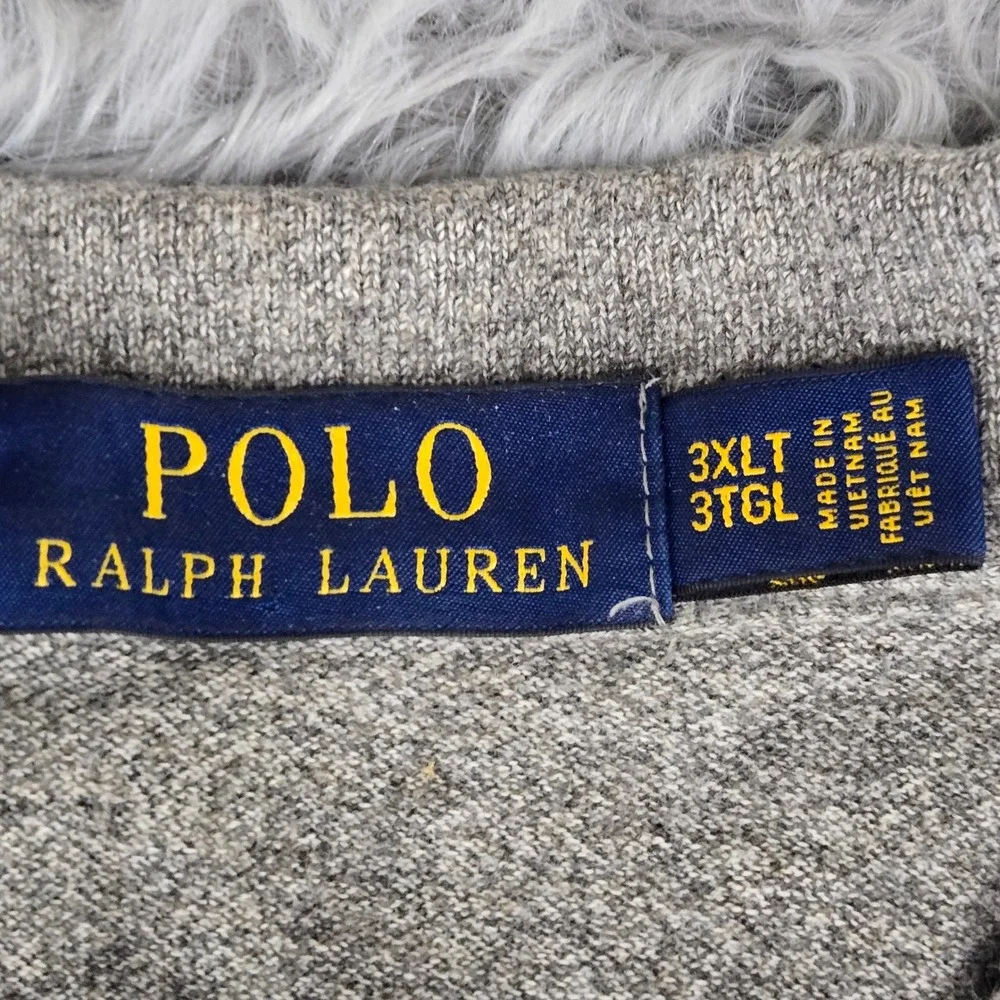 Polo Ralph Lauren Polo Shirt Mens 3XLT Grey Excellent Short Sleeve‎ Cotton Pique